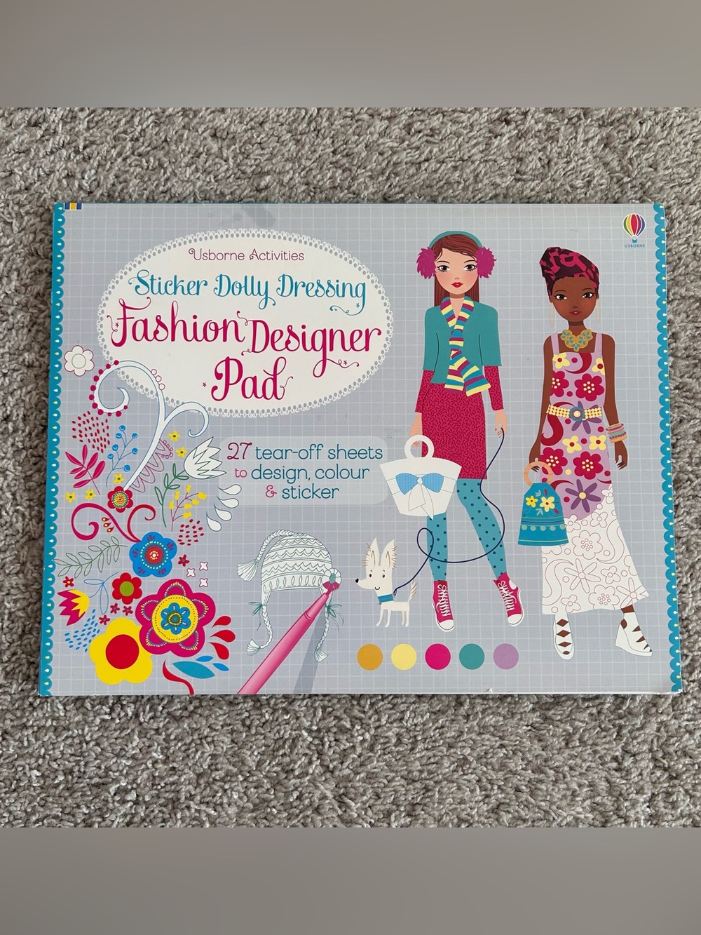 New! Usborne Fashion Designer Pad by Sticker Dolly Dressing Pad